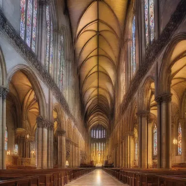 The exultant grandeur of the cathedral's vaulted ceilings and intricate stained glass windows left visitors awe-struck.