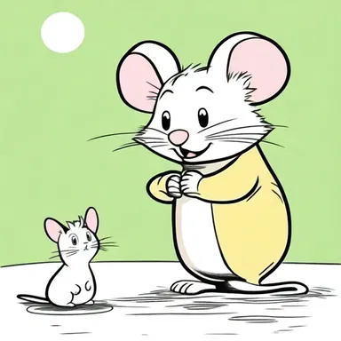 In the cartoon, the circumspect mouse carefully devised a plan to outsmart the cunning cat, ensuring its own safety.