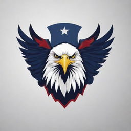 Design a strong and striking logo featuring an eagle, symbolizing strength, supremacy, and liberty.