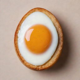 An image of a perfectly fried, golden brown egg that symbolically costs just one dollar