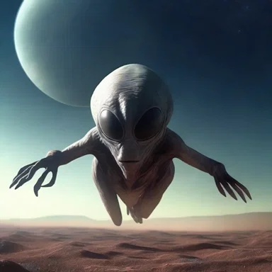 The alien creature began to flounder uncontrollably as it tried to adapt to Earth's gravity and atmosphere.