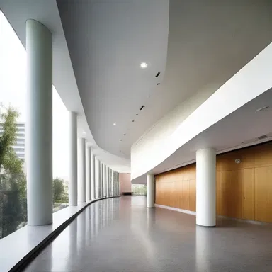 The unique architectural design of the building included curved walls that created a sense of tumefaction.