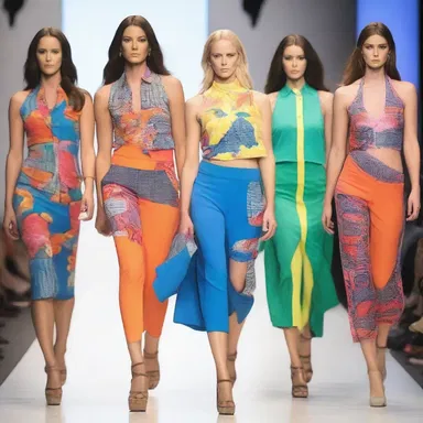 The fashion show showcased a collection of vibrant outfits designed for shirtlifters.