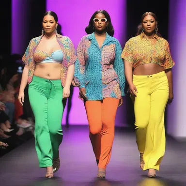 The fashion show showcased a collection of vibrant outfits designed for shirtlifters.
