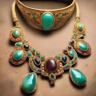 The jewelry designer accentuated the jugale area with gemstones to create a unique and stylish look.