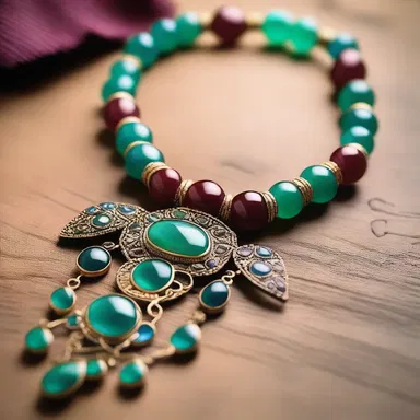 The jewelry designer accentuated the jugale area with gemstones to create a unique and stylish look.