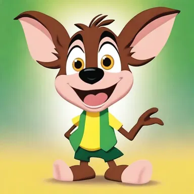 The animated character's exaggerated jugale emphasized their expressiveness and added humor to the cartoon.
