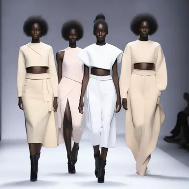 The avant-garde fashion designer intentionally presented their collection in an untidily styled manner, challenging traditional beauty standards.