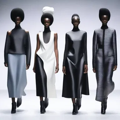The avant-garde fashion designer intentionally presented their collection in an untidily styled manner, challenging traditional beauty standards.