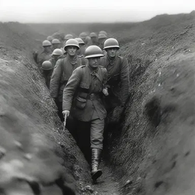During World War I, soldiers would cluster together in trenches for protection against enemy attacks.