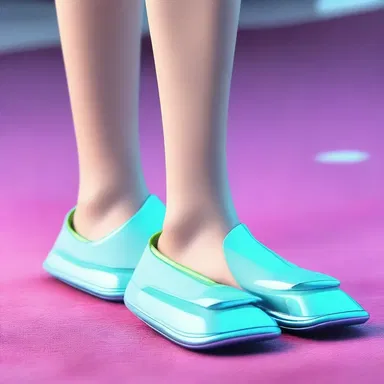 The futuristic protagonist wore high-tech carpet slippers that could change color and shape according to his mood.