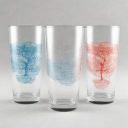 Create a visually harmonious design featuring a fascinating mathematical formula or captivating scenery for a set of four 20oz tumblers. Ensure the PNG design has a transparent background, appropriate for sublimation printing.