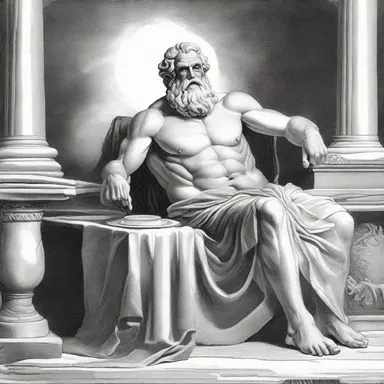 According to Greek mythology, Zeus disguised himself as an old codger to test the hospitality of mortals.