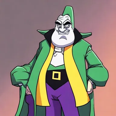 In the cartoon series, the villain is always portrayed as a sneaky twerp who constantly tries to ruin the hero's plans.