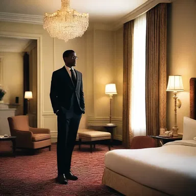 In the novel, the protagonist stays in an overpriced hotel that fails to meet his expectations.