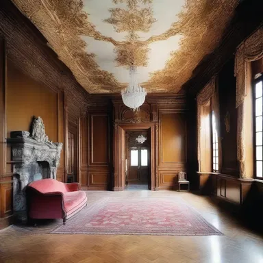 The lavish mansion had beautiful craftsmanship, but everything inside was overpriced and lacked quality.
