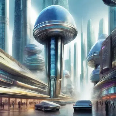 The futuristic city was filled with overpriced gadgets and technology that only the wealthy could afford.