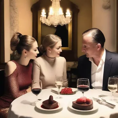 The couple enjoyed a romantic dinner at the overpriced restaurant, indulging in expensive wine and decadent desserts.
