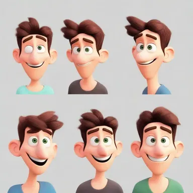 The animator will operate on the character's facial expressions to make them more lively and animated.