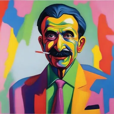 The artist's painting depicts an unsufferable individual, capturing their arrogance and superiority in vivid colors.