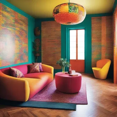 The vibrant colors and intricate patterns used in the interior vivified the space, creating a lively atmosphere.