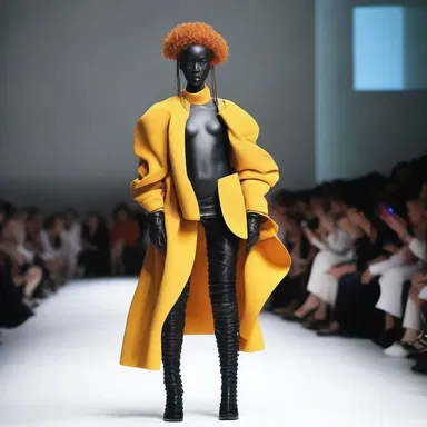 The avant-garde fashion designer showcased an unconventional outfit featuring a prosthetic fistula, making a bold statement.