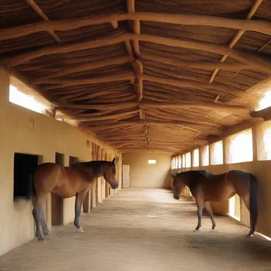 The design of the horse stable took into consideration the prevention and treatment of fistula in horses.