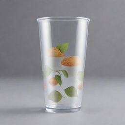 Create a distinctive design on transparent paper, ensuring the design size aligns seamlessly with the dimensions of a tumbler.