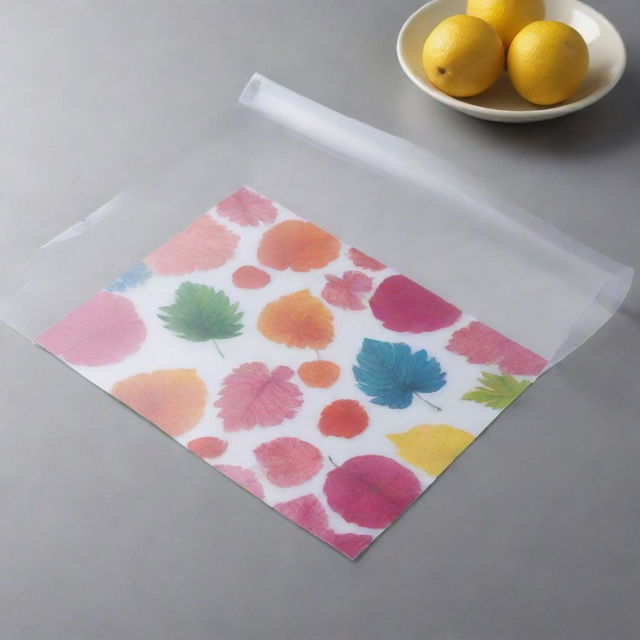 Create an array of magnificent designs intended for print on transparent polythene paper.