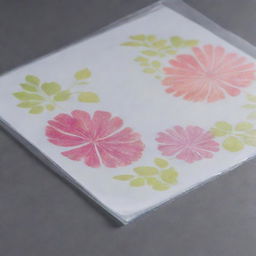 Create an array of magnificent designs intended for print on transparent polythene paper.