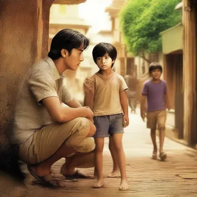 In the movie, the protagonist's dedication to finding his lost family touched the hearts of the audience.