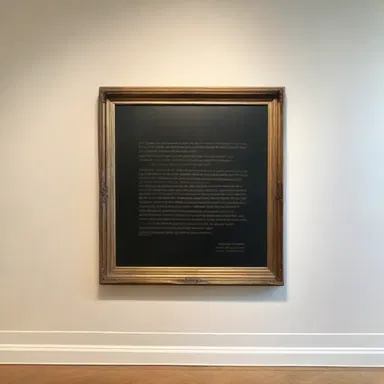 The painting featured a dedication in the corner, acknowledging the artist's mentor.