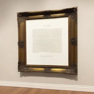 The painting featured a dedication in the corner, acknowledging the artist's mentor.