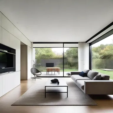 The minimalist house had a streamlined layout, with no unnecessary walls or partitions.