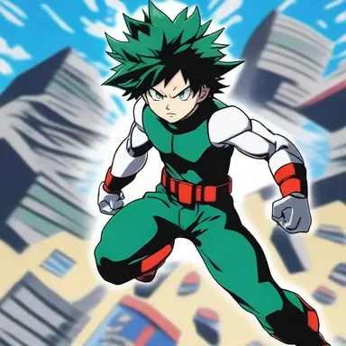 In the anime series 'My Hero Academia', the character Izuku Midoriya wears a streamlined bodysuit to enhance his mobility and minimize air resistance during battles.