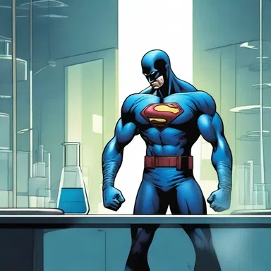 In the fictional world of superheroes, a character gains superhuman strength through a lab accident involving nitrification.