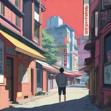 The animator utilized gouache to add rich and intense hues to the backgrounds of the anime series.