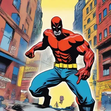 The artist used gouache to create vibrant and bold colors in the comic book illustrations.