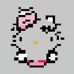 This is a 32x32 pixel art depiction of Hello Kitty