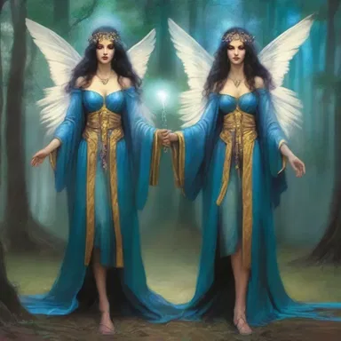 In the magical land of Zephyria, there were legends of twins who possessed extraordinary powers.