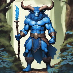 This is a top-quality digital art representation of a Satyr Cleric from Dungeons and Dragons