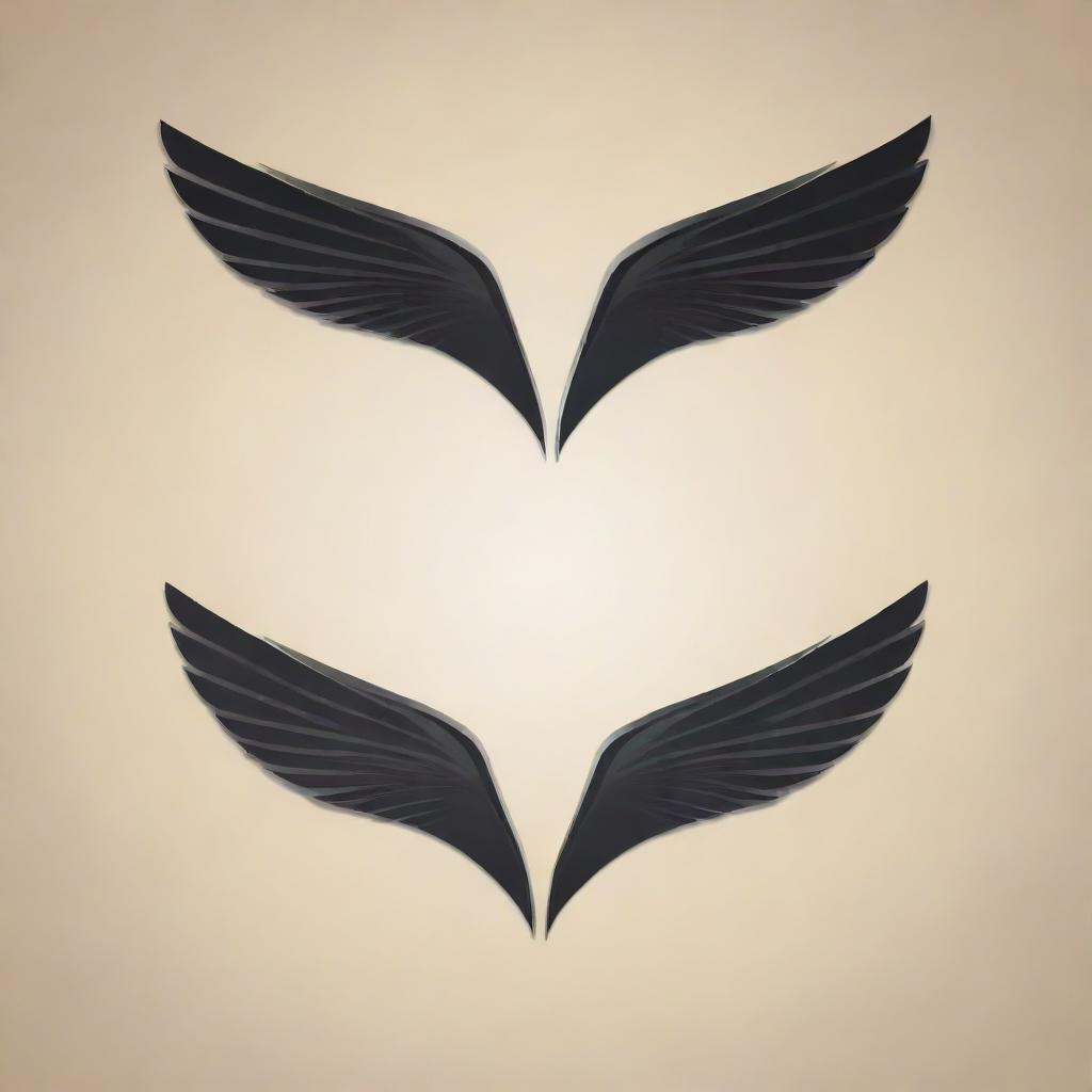 Create a sleek and dynamic logo featuring elegant, stylized wings.