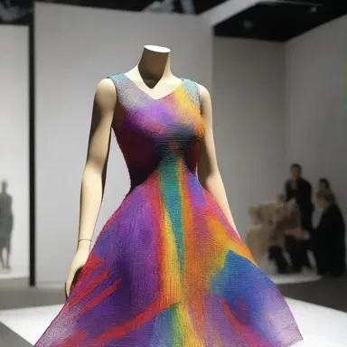 The fashion designer incorporated paramagnetic threads into the fabric, creating a dress that changed colors with magnetic stimulation.