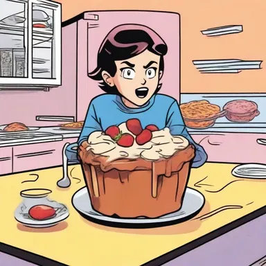In the comic book, the main character baked a delicious dessert in a ramequin.