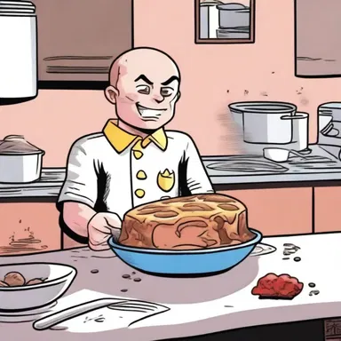 In the comic book, the main character baked a delicious dessert in a ramequin.