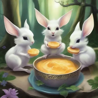 In the magical land of Elveria, the fey creatures enjoyed a delicious ramequin made with enchanted cheese and served in crystal ramekins.