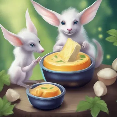 In the magical land of Elveria, the fey creatures enjoyed a delicious ramequin made with enchanted cheese and served in crystal ramekins.