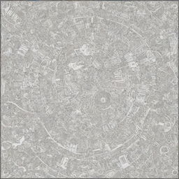 A blank coloring page featuring a variety of abstract shapes and patterns, designed to engage and challenge