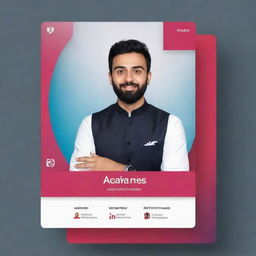 Design a sleek social media profile for Ibn_E_Baloch with bold fonts, vibrant colors, and a personalized logo reflecting his personality and interests.