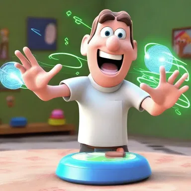 In the animated television show, the cartoon character could generate electromagnetic waves from his hands, allowing him to manipulate objects and create force fields.